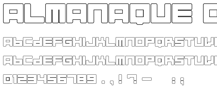 Almanaque Outline font